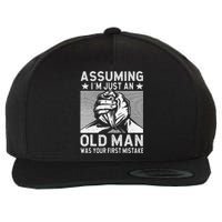 Funny Arm wrestling old man arm wrestler  Wool Snapback Cap