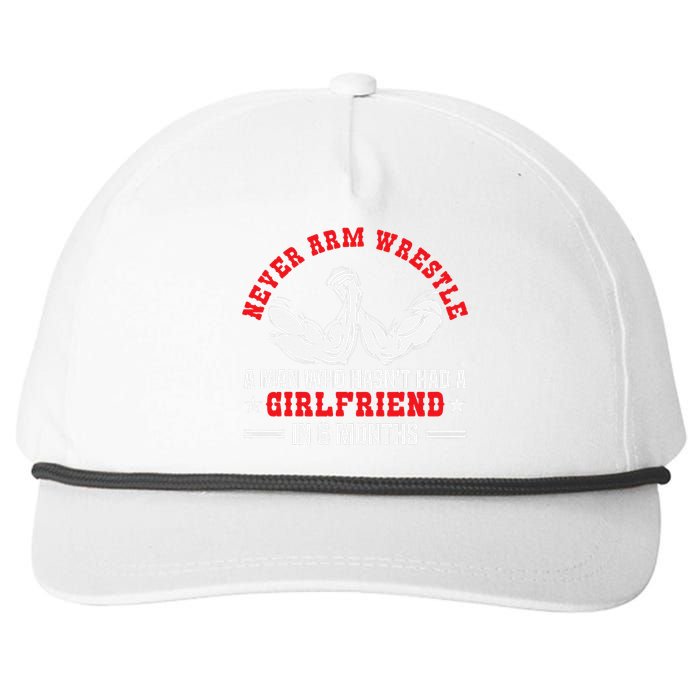 Funny Arm Wrestling Table No Girlfriend Armwrestling Handle  Snapback Five-Panel Rope Hat