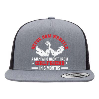 Funny Arm Wrestling Table No Girlfriend Armwrestling Handle  Flat Bill Trucker Hat