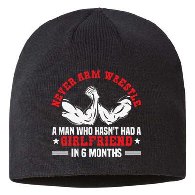 Funny Arm Wrestling Table No Girlfriend Armwrestling Handle  Sustainable Beanie