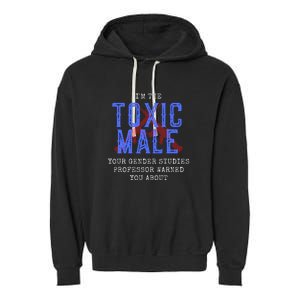 Funny Anti Woke Conservative Men's Garment-Dyed Fleece Hoodie