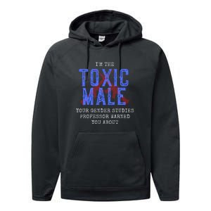 Funny Anti Woke Conservative Men's Performance Fleece Hoodie