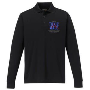 Funny Anti Woke Conservative Men's Performance Long Sleeve Polo