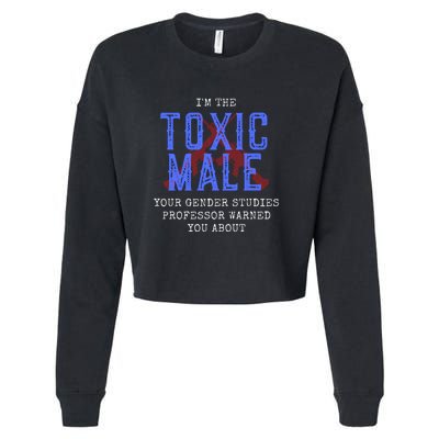 Funny Anti Woke Conservative Men's Cropped Pullover Crew