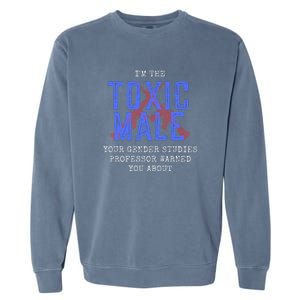 Funny Anti Woke Conservative Men's Garment-Dyed Sweatshirt