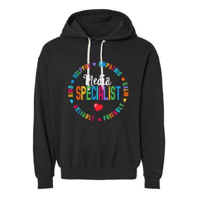 Funny Appreciation Week School Library Media Specialist Garment-Dyed Fleece Hoodie