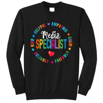 Funny Appreciation Week School Library Media Specialist Sweatshirt