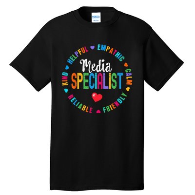 Funny Appreciation Week School Library Media Specialist Tall T-Shirt