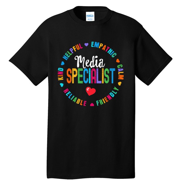 Funny Appreciation Week School Library Media Specialist Tall T-Shirt