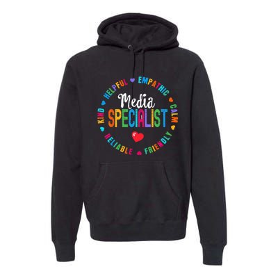 Funny Appreciation Week School Library Media Specialist Premium Hoodie