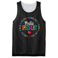 Funny Appreciation Week School Library Media Specialist Mesh Reversible Basketball Jersey Tank