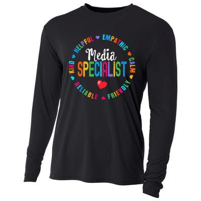 Funny Appreciation Week School Library Media Specialist Cooling Performance Long Sleeve Crew