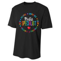 Funny Appreciation Week School Library Media Specialist Performance Sprint T-Shirt