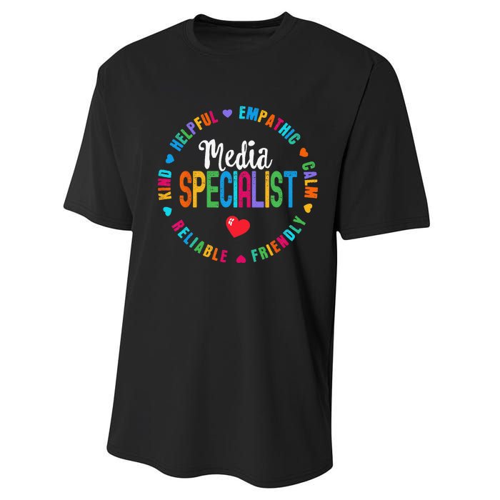 Funny Appreciation Week School Library Media Specialist Performance Sprint T-Shirt