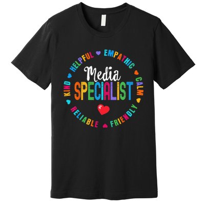 Funny Appreciation Week School Library Media Specialist Premium T-Shirt