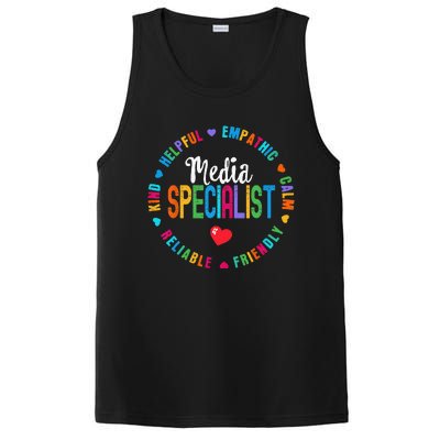 Funny Appreciation Week School Library Media Specialist PosiCharge Competitor Tank