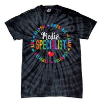 Funny Appreciation Week School Library Media Specialist Tie-Dye T-Shirt