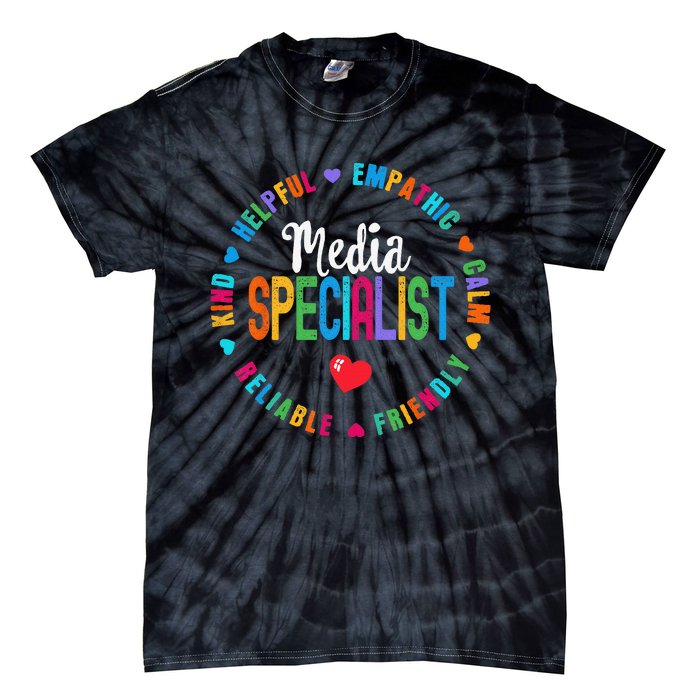 Funny Appreciation Week School Library Media Specialist Tie-Dye T-Shirt