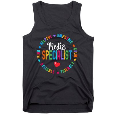 Funny Appreciation Week School Library Media Specialist Tank Top