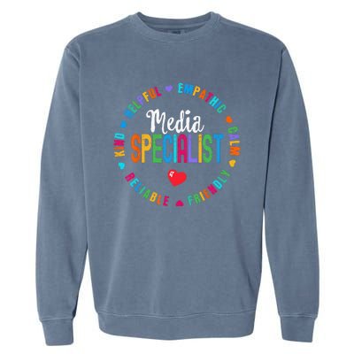 Funny Appreciation Week School Library Media Specialist Garment-Dyed Sweatshirt