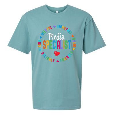 Funny Appreciation Week School Library Media Specialist Sueded Cloud Jersey T-Shirt