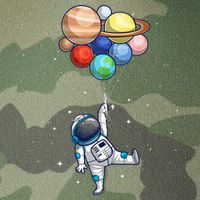 Funny Astronaut With Planets In Hand Legacy Tie Dye Trucker Hat