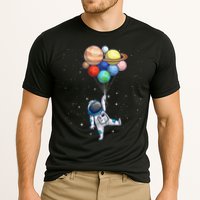 Funny Astronaut With Planets In Hand Performance Shirt