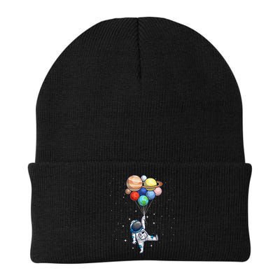 Funny Astronaut With Planets In Hand Beanie