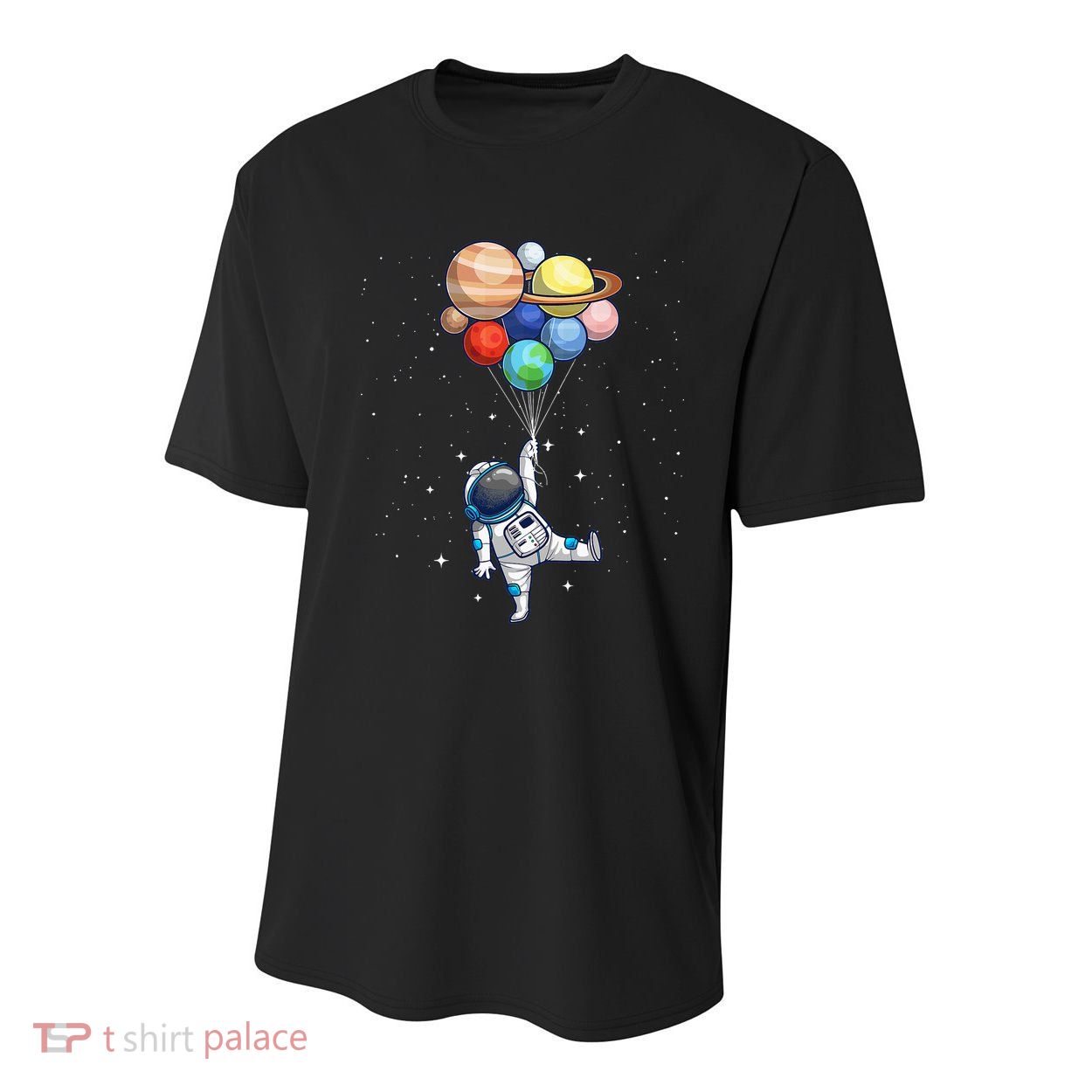 Funny Astronaut With Planets In Hand Youth Performance Sprint T-Shirt