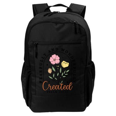 Fearfully And Wonderfully Christian Floral Backpack