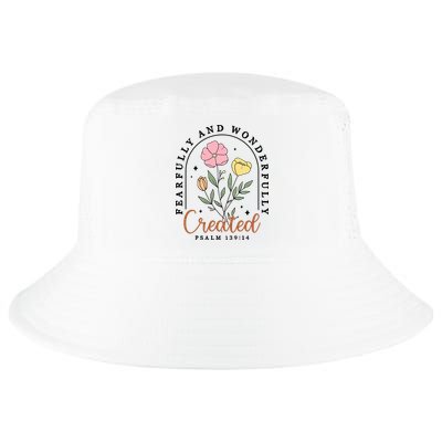 Fearfully And Wonderfully Christian Floral Cool Comfort Performance Bucket Hat