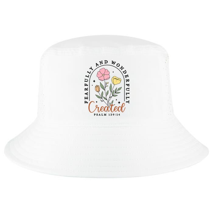 Fearfully And Wonderfully Christian Floral Cool Comfort Performance Bucket Hat