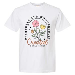 Fearfully And Wonderfully Christian Floral Garment-Dyed Heavyweight T-Shirt