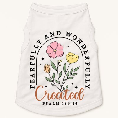 Fearfully And Wonderfully Christian Floral Doggie Tank