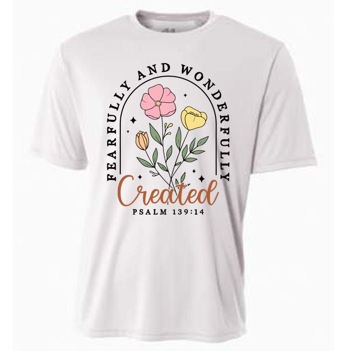 Fearfully And Wonderfully Christian Floral Cooling Performance Crew T-Shirt