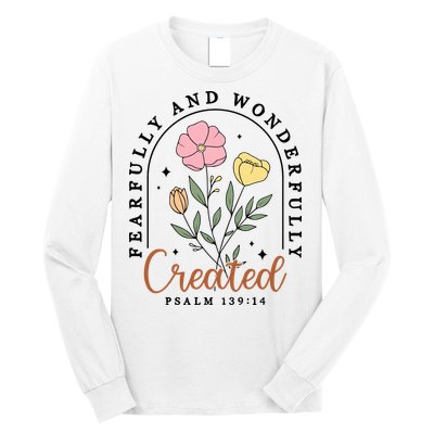 Fearfully And Wonderfully Christian Floral Long Sleeve Shirt