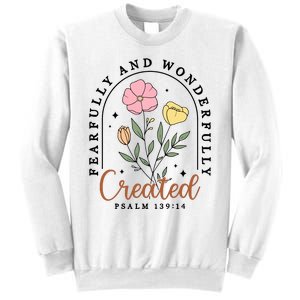 Fearfully And Wonderfully Christian Floral Sweatshirt