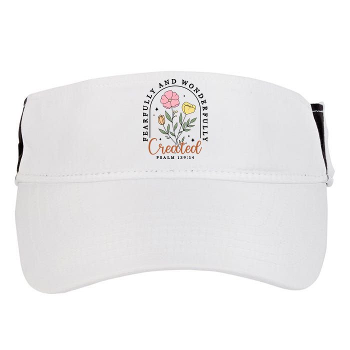 Fearfully And Wonderfully Christian Floral Adult Drive Performance Visor