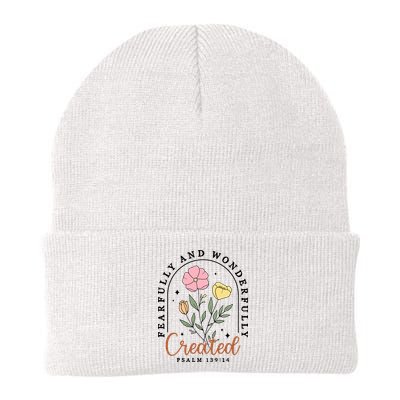 Fearfully And Wonderfully Christian Floral Beanie