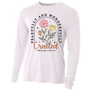 Fearfully And Wonderfully Christian Floral Cooling Performance Long Sleeve Crew