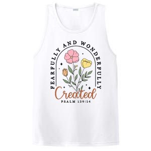 Fearfully And Wonderfully Christian Floral PosiCharge Competitor Tank