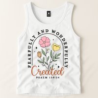Fearfully And Wonderfully Christian Floral Tank Top