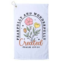 Fearfully And Wonderfully Christian Floral Golf Towel