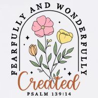 Fearfully And Wonderfully Christian Floral Wool Snapback Cap