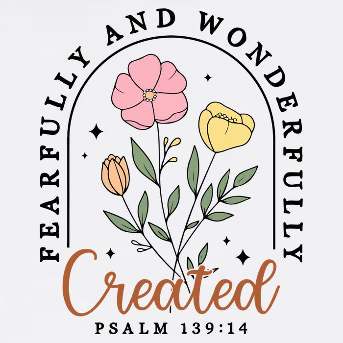 Fearfully And Wonderfully Christian Floral Wool Snapback Cap