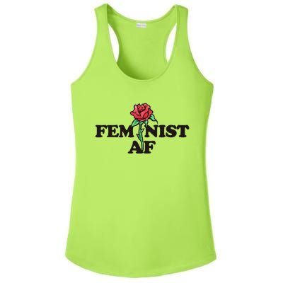 Feminist Af Watercolor Red Rose Art Great Gift Ladies PosiCharge Competitor Racerback Tank