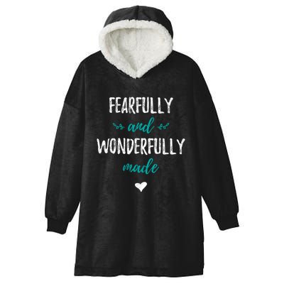 Fearfully And Wonderfully Made Religious Vintage Christian Gift Hooded Wearable Blanket