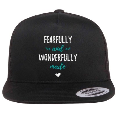 Fearfully And Wonderfully Made Religious Vintage Christian Gift Flatbill Hat