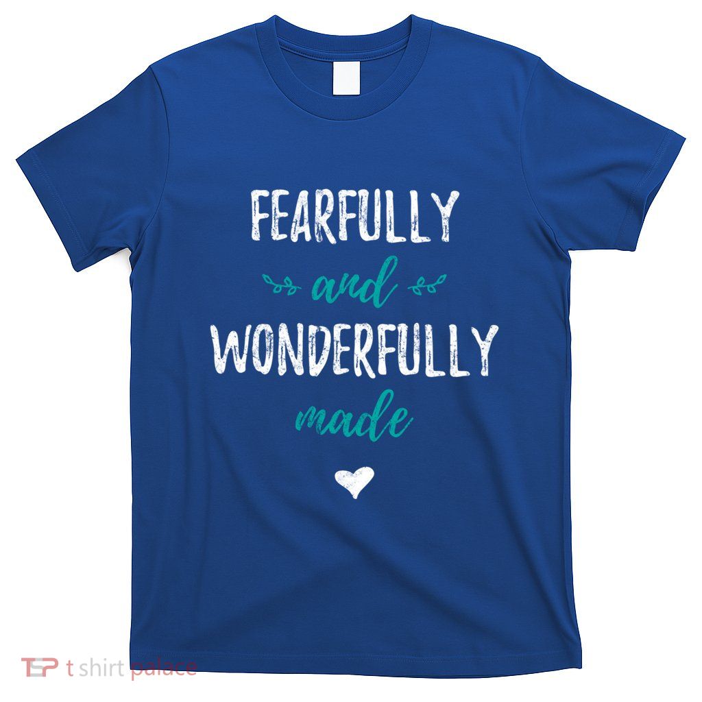Fearfully And Wonderfully Made Religious Vintage Christian Gift T-Shirt