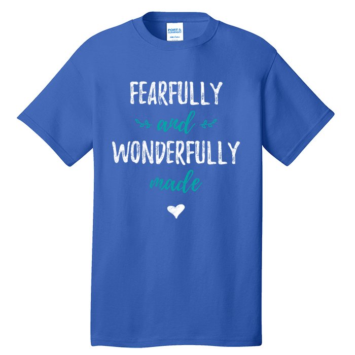 Fearfully And Wonderfully Made Religious Vintage Christian Gift Tall T-Shirt